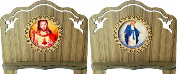 Porta Bíblia Mdf Grande Com Santo 33,5X28 Cm