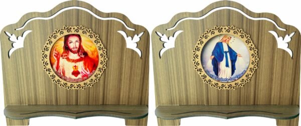 Porta Bíblia Mdf Grande Com Santo 33,5X28 Cm