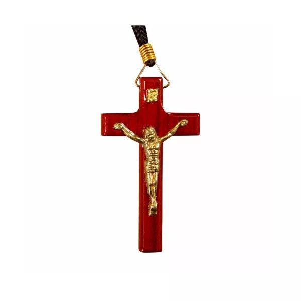 15185692887-co-01.jpg Cordão com Cruz de Madeira Grande, 35 cm