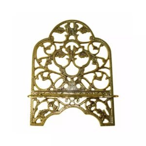 Porta-Bíblia de Metal Ouro Velho Grande