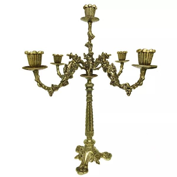 15195824878-di-282.jpg Castiçal candelabro porta-vela para cinco velas 48 x 30 cm