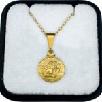 Gargantilha Folheada Ouro Anjo Da Guarda