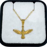 Gargantilha Folheada Ouro Espírito Santo Pombinha