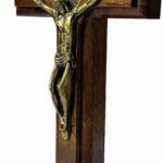 Crucifixo Madeira 12 Cm Mesa E Parede