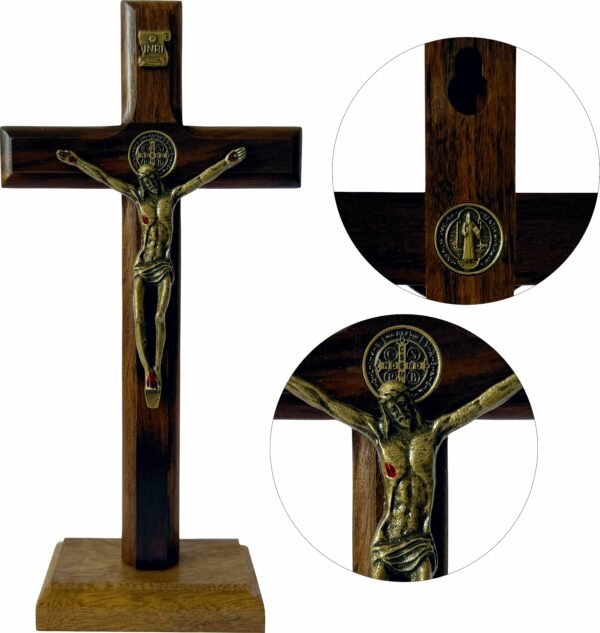 15383153694-cr-16-2.jpg Crucifixo Madeira 19 Cm Mesa E Parede