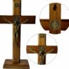 Crucifixo Madeira 26 Cm Mesa E Parede