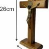 Crucifixo Madeira 26 Cm Mesa E Parede