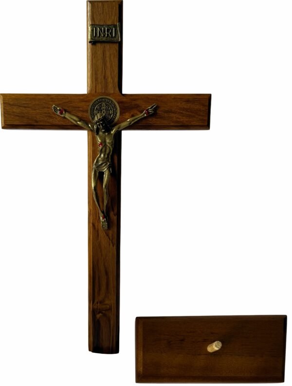 Crucifixo Madeira 35 Cm Mesa E Parede