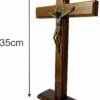Crucifixo Madeira 35 Cm Mesa E Parede