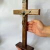Crucifixo Madeira 35 Cm Mesa E Parede