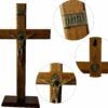 Crucifixo Madeira 35 Cm Mesa E Parede