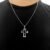 Corrente Com Crucifixo Aço Inox Vazado