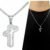 Corrente C Crucifixo Aço Inox Tridimensional