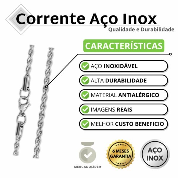 Corrente Aço Inox Media