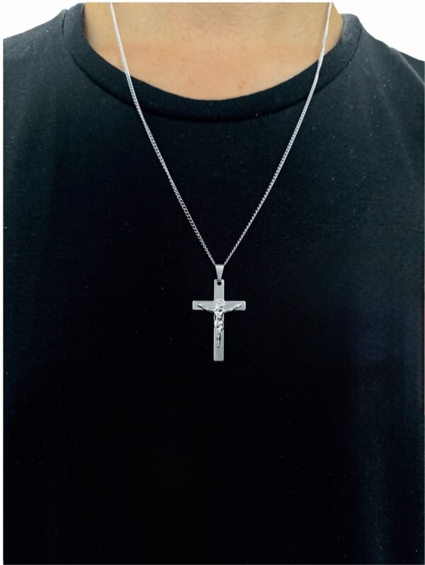 Corrente Com Crucifixo Aço Inox 4,0 X 2,5