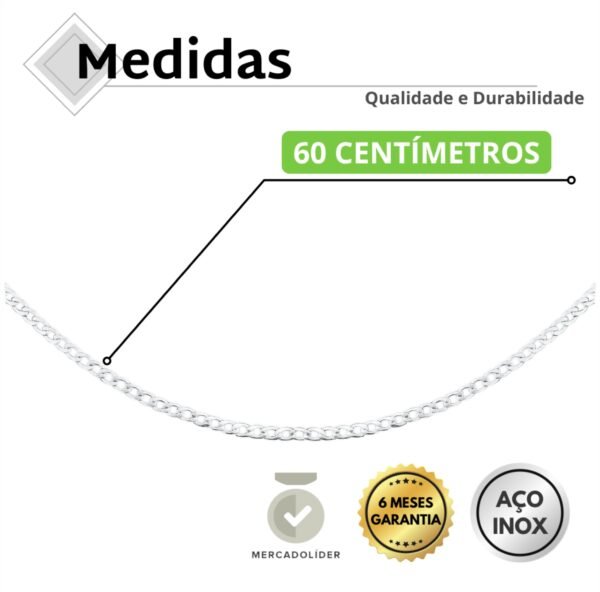 Corrente Com Crucifixo Aço Inox 4,0 X 2,5