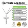 Corrente Com Crucifixo Aço Inox 4,0 X 2,5