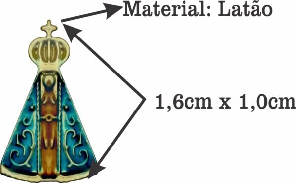 Kit 24 Botton Aparecida Pingente