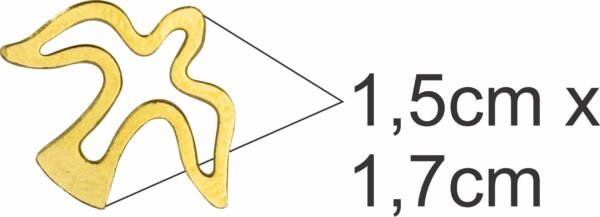 Kit 06 Botton Pombinha Dourada Vazada