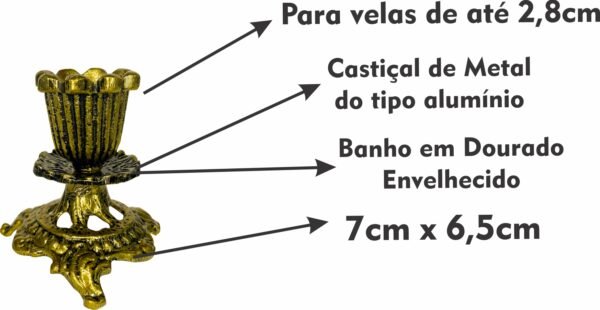 Castiçal Para 01 Vela  7X6,5 Cm