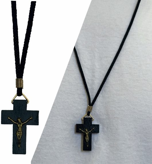 Kit 12 Cordão Cruz Com Cristo.