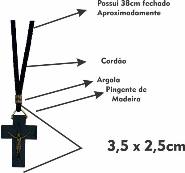 Kit 12 Cordão Cruz Com Cristo.