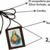 Escapulário De Tecido Original Médio 2 X 2,5 Cm