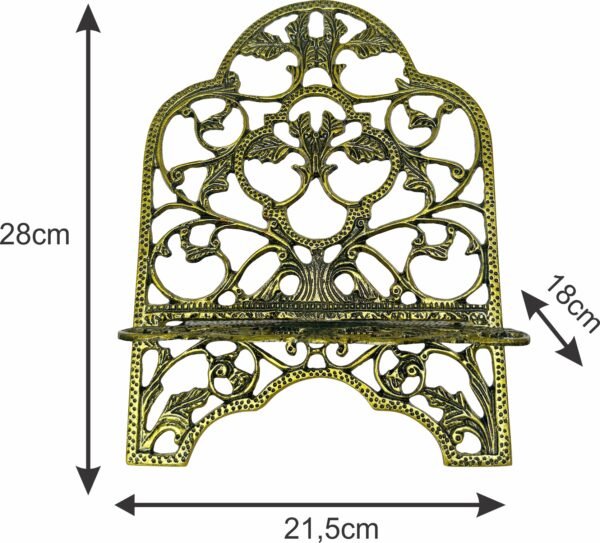 Porta Bíblia Metal Médio Ouro Velho