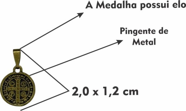 15384374419-foto-03.jpg Kit 10 Un Medalha São Bento Ouro Velho Pequena 14 Mm
