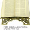Porta Bíblia Metal Grande Ouro Velho