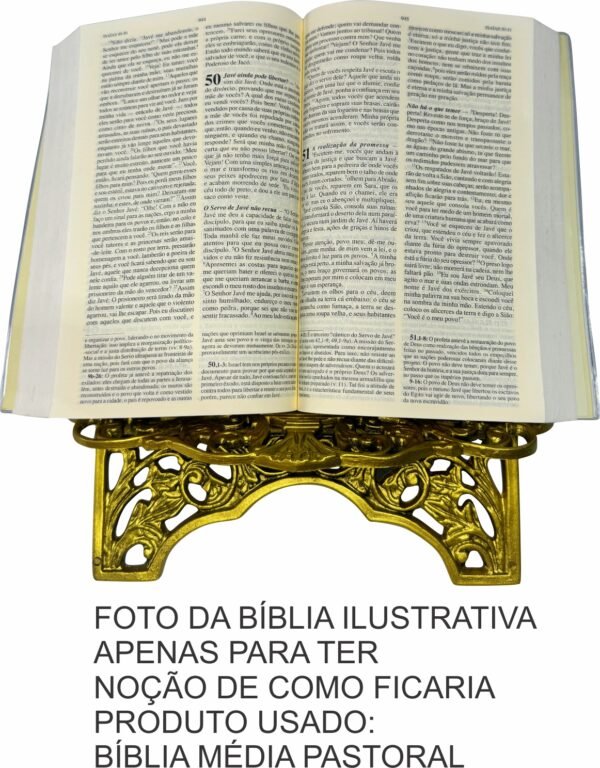 Porta Bíblia Dourado Plástico