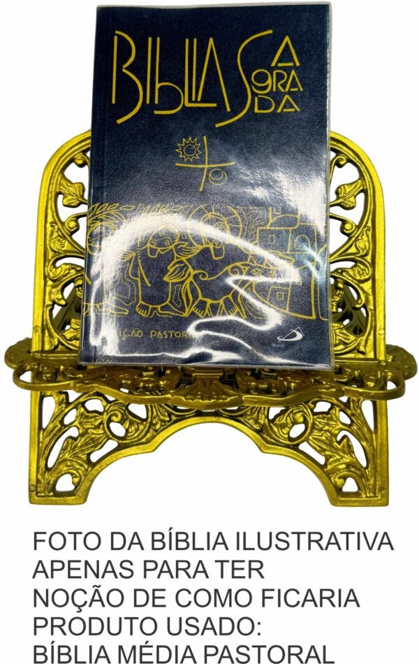 Porta Bíblia Dourado Plástico