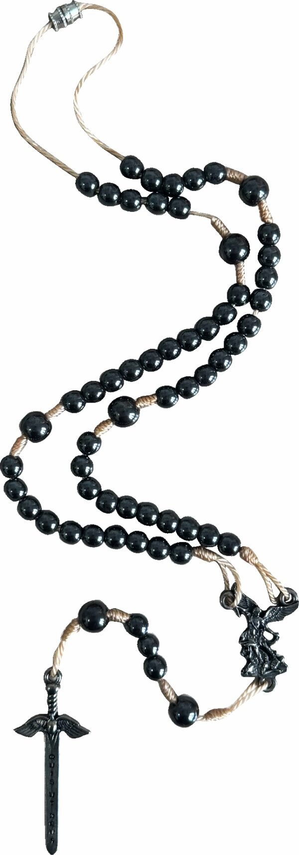 15396078039-foto-05.jpg Terço Pescoço Hematita São Miguel