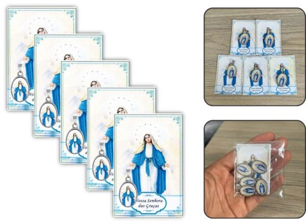 Kit 05 Medalhas Dupla Face 2,3X1,5Cm