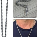 Corrente Aço Inox Com Crucifixo 3X2Cm