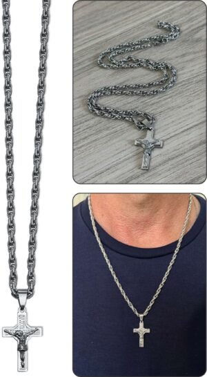 15402801436-ct-18-1.jpg Corrente Aço Inox Com Crucifixo 3X2Cm