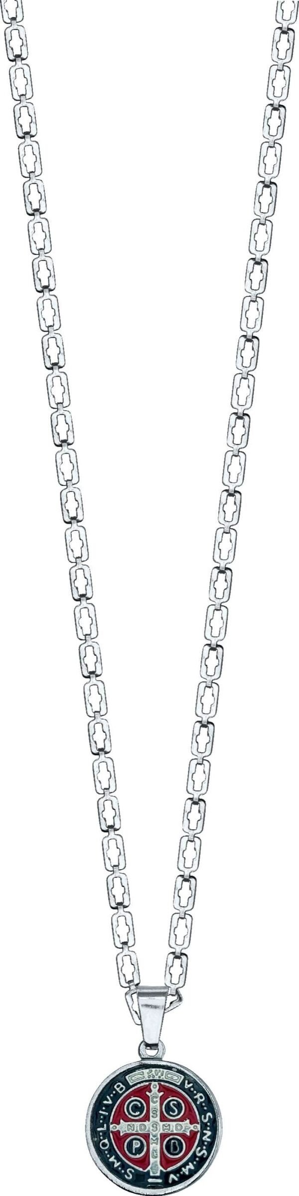 Corrente Aço Inox Com Medalha São Bento