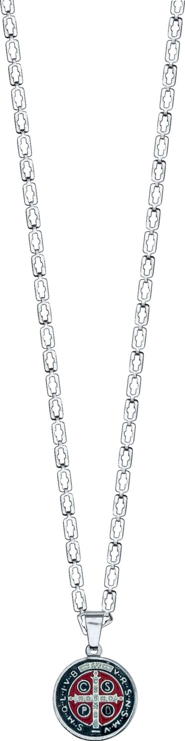 Corrente Aço Inox Com Medalha São Bento