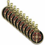 Kit 10Un Medalha São Bento Resinada 22 Mm