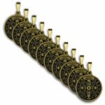 Kit 10Un Medalha São Bento Ouro Velho Media 18 Mm