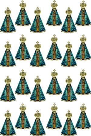 Kit 24 Botton Aparecida Pingente