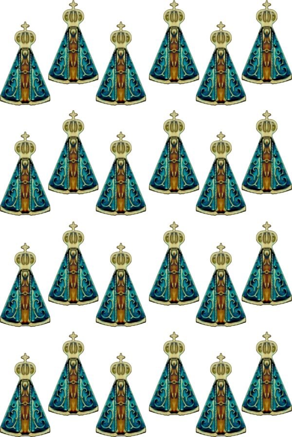 Kit 24 Botton Aparecida Pingente