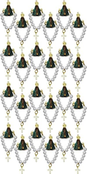 15414565873-24.jpg Kit 24 Botton Nossa Senhora Aparecida Com Dezena Mini Terço