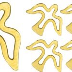 Kit 06 Botton Pombinha Dourada Vazada