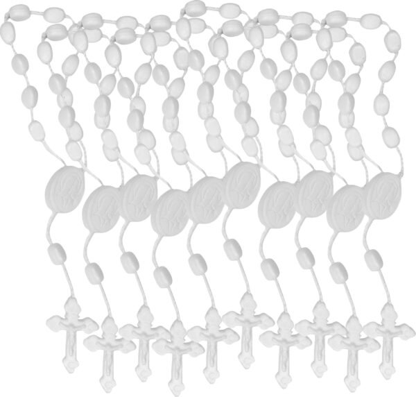 Kit 50 Dezena Mini Terço De Plastico Varias Cores