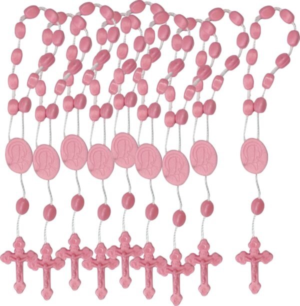 Kit 50 Dezena Mini Terço De Plastico Varias Cores