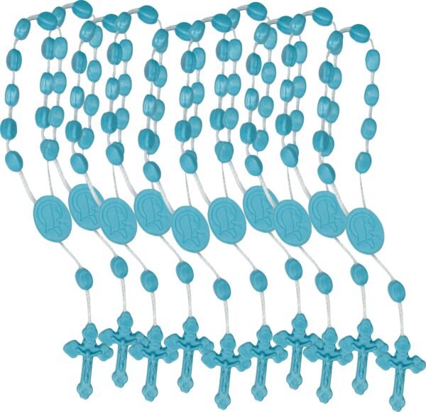 Kit 50 Dezena Mini Terço De Plastico Varias Cores