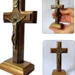 Crucifixo Madeira 12 Cm Mesa E Parede