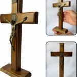Crucifixo Madeira 26 Cm Mesa E Parede