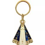 CHAVEIRO NOSSA SENHORA APARECIDA COLORIDA COM STRASS